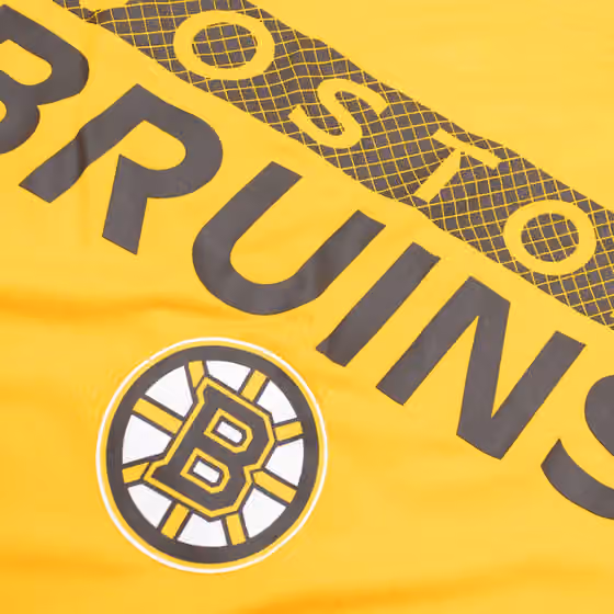 Boston Bruins 2024/25 Authentic Pro Rink Tech NHL T-Shirt Yellow view 3