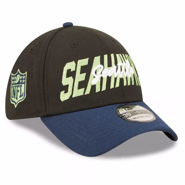 Seattle Seahawks Official 2022 NFL Draft New Era 39THIRTY Flex Cap product photo