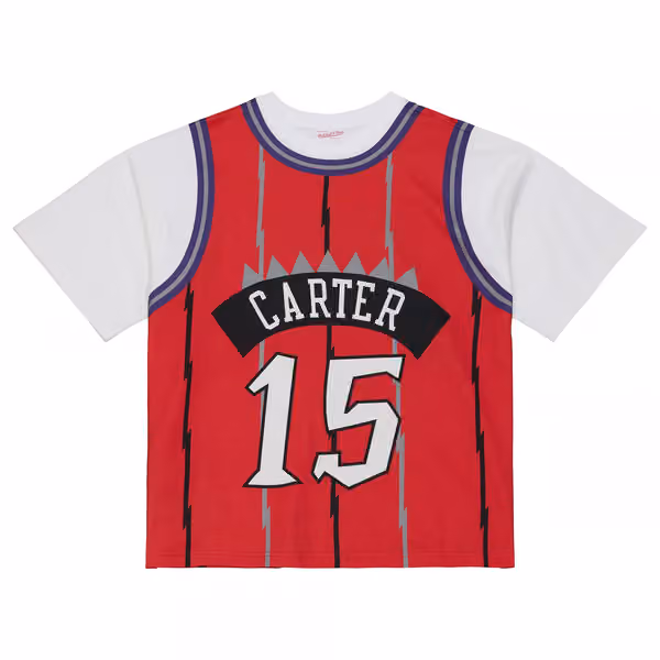 Vince Carter #15 Toronto Raptors Backward Jersey T-Shirt Red view 1