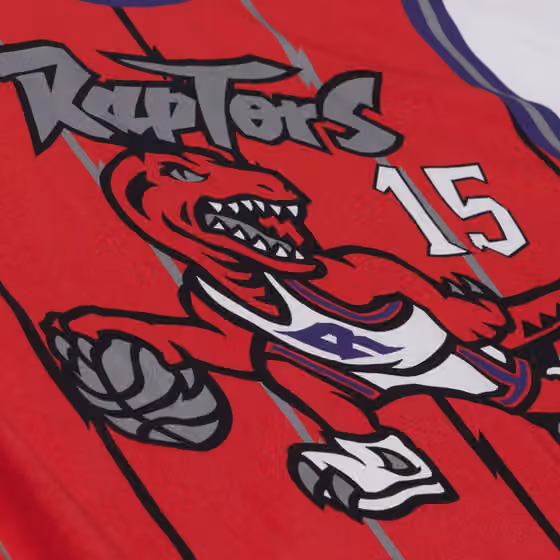 Vince Carter #15 Toronto Raptors Backward Jersey T-Shirt Red view 4