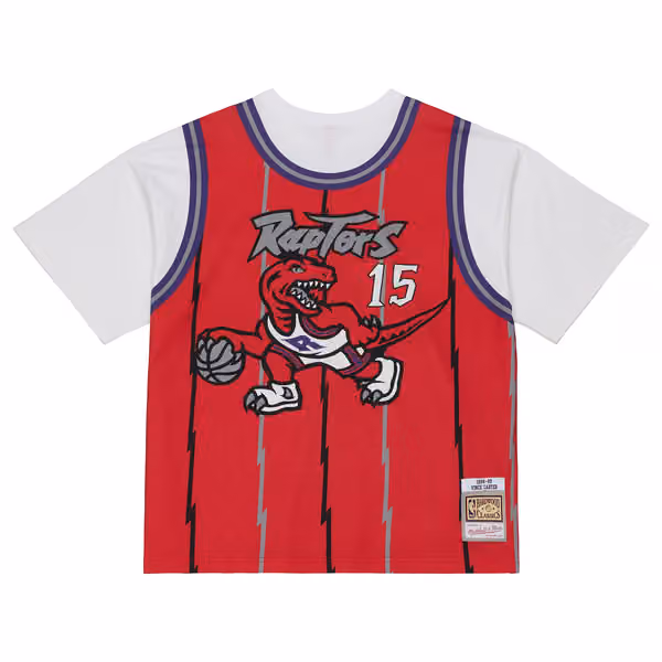 Vince Carter #15 Toronto Raptors Backward Jersey T-Shirt Red view 2