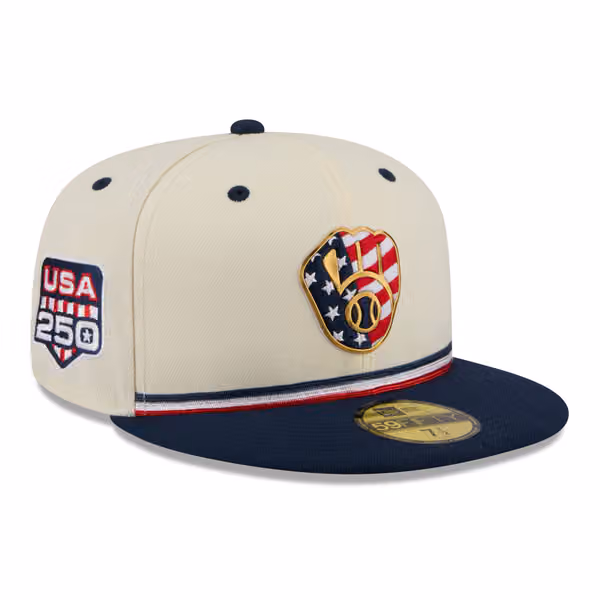 Milwaukee Brewers 2026 4th of July USA 250 59FIFTY Fitted MLB Cap product photo
