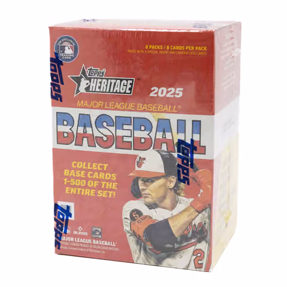 2025 Topps Heritage Baseball MLB Blaster Box view 1