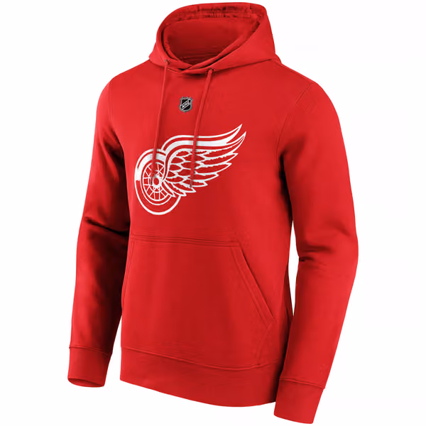 Moritz Seider #53 Detroit Red Wings Player NHL Hoodie Red view 2