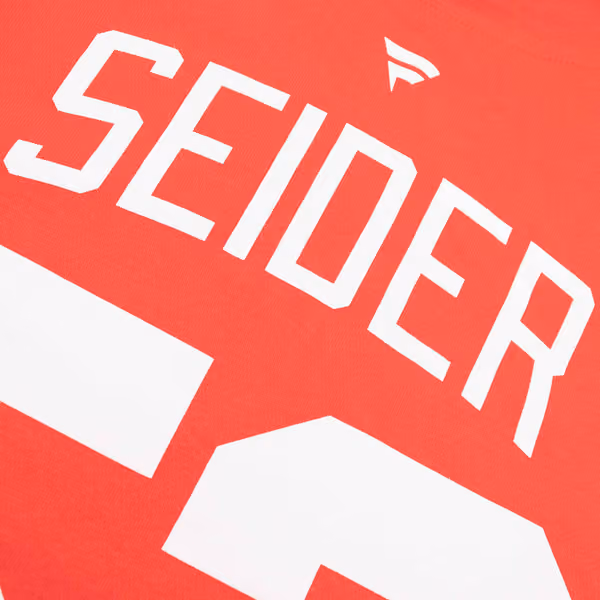 Moritz Seider #53 Detroit Red Wings Player NHL Hoodie Red view 4