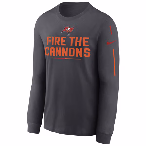 Tampa Bay Buccaneers Team Slogan Nike Long Sleeve Shirt Anthracite view 1