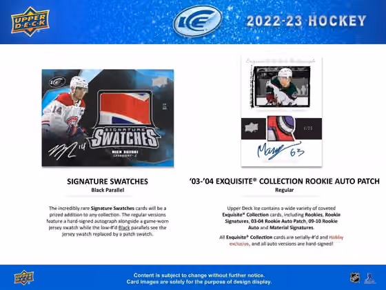 2022/23 Upper Deck Ice NHL Hockey Hobby Box view 4