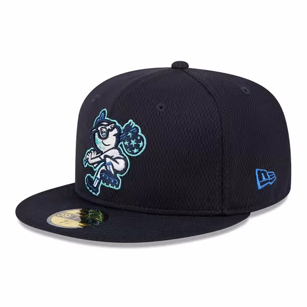 Ashville Tourists MiLB Batting Practice Authentic 59FIFTY Fitted Cap Navy product photo