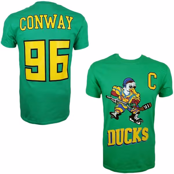 The Mighty Ducks Charlie Conway #96 'C' Hockey T-Shirt view 1