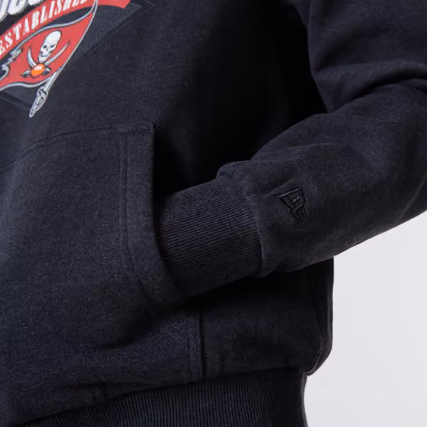 Tampa Bay Buccaneers Established New Era NFL Hoodie Dark Gray view 4