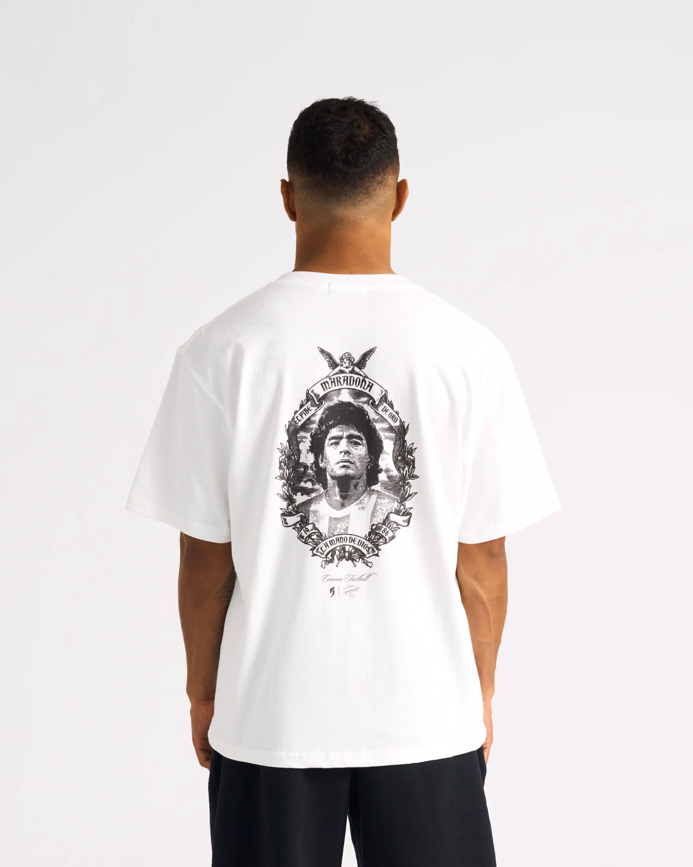 Jersevo Custom Personalized Maradona® Eterno Heavyweight T-Shirt back view