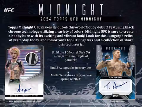 2024 Topps UFC Midnight Hobby Box view 2