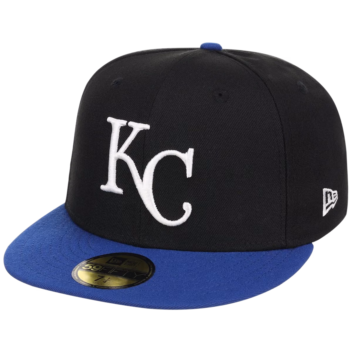 Kansas City Royals MLB Cooperstown Authentic Collection New Era 59FIFTY (Black/Royal) detail view