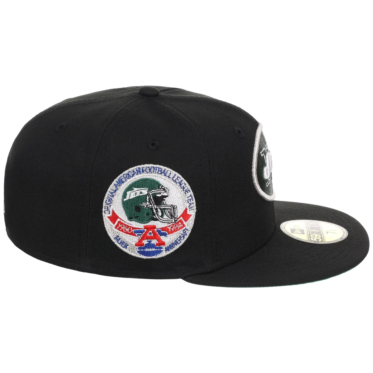 New York Jets NFL Black Dome New Era 59FIFTY detail view