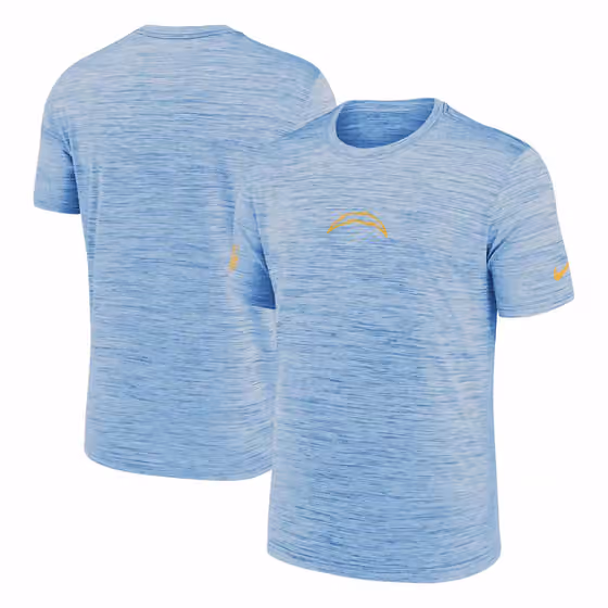 Los Angeles Chargers 2025 NFL Sideline Nike Velocity Performance T-Shirt Blue view 1