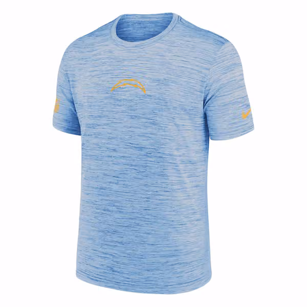 Los Angeles Chargers 2025 NFL Sideline Nike Velocity Performance T-Shirt Blue view 2