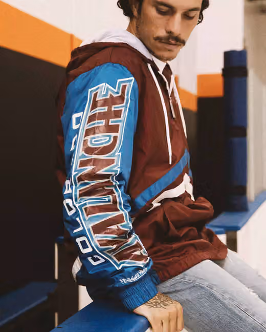 Colorado Avalanche Undeniable Mitchell & Ness NHL Windbreaker Jacket view 6