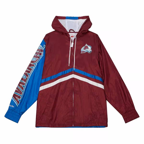 Colorado Avalanche Undeniable Mitchell & Ness NHL Windbreaker Jacket view 1