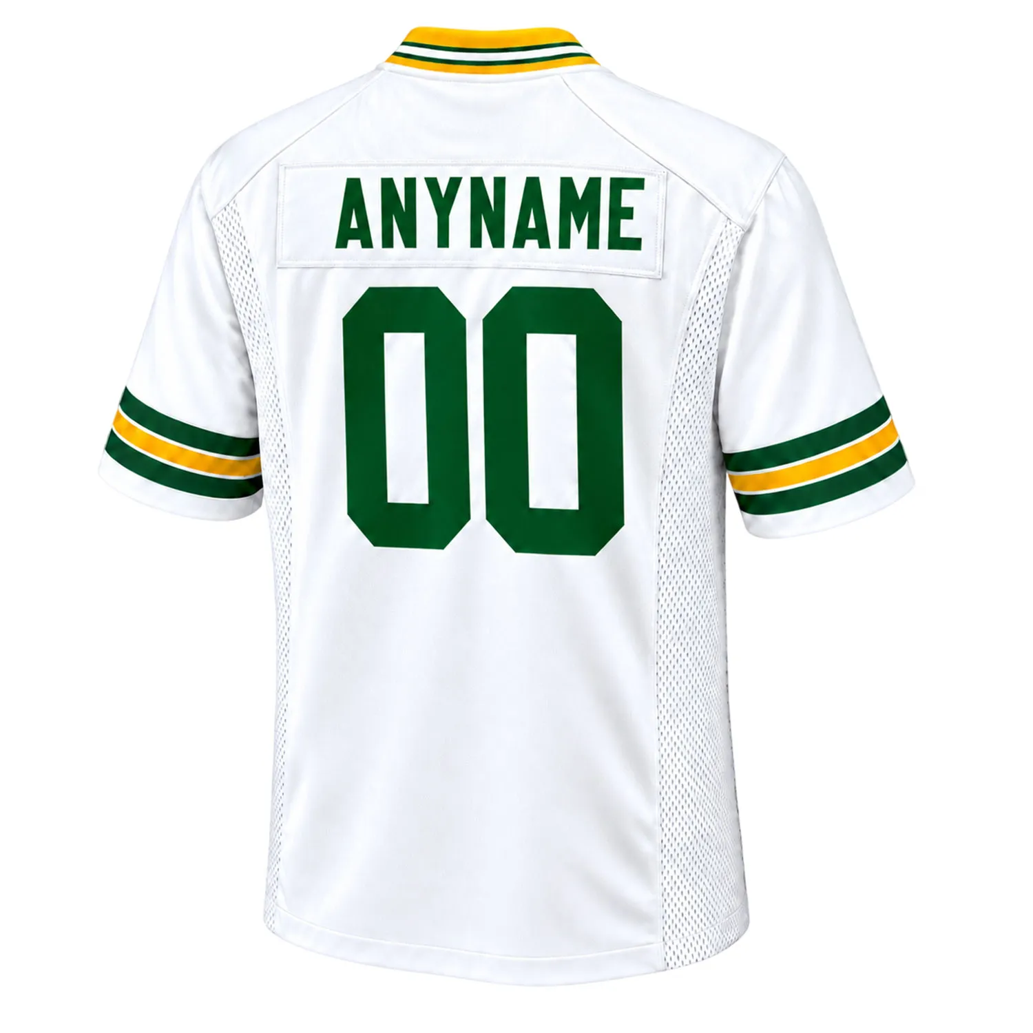 Green Bay Packers Rivalries Jersey White Custom Bold Name & Number