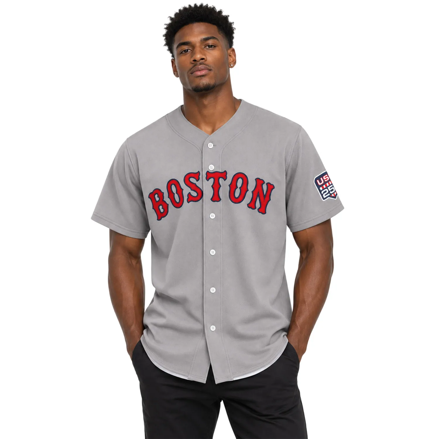 Red Sox Custom Jersey Personalized Bold Name & Number Patriotic