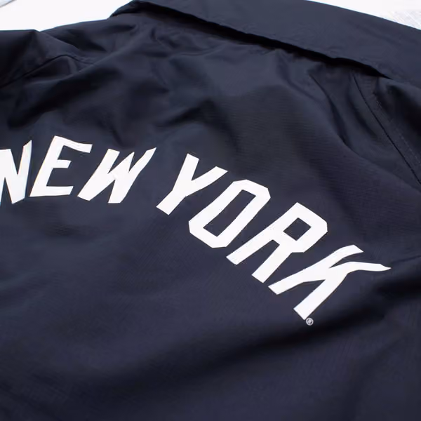 New York Yankees MLB Quarter Zip Windbreaker Jacket Navy view 8