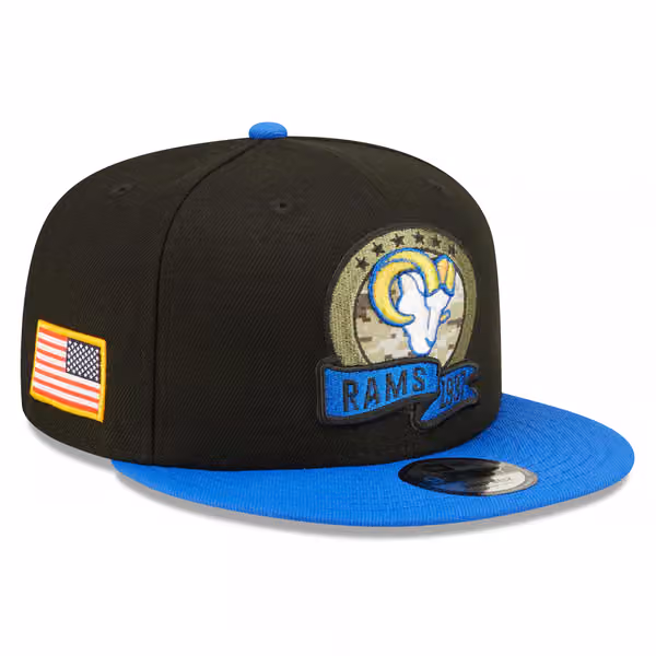 Los Angeles Rams 2022 NFL On-Field Salute to Service New Era 9FIFTY Snapback Cap product photo