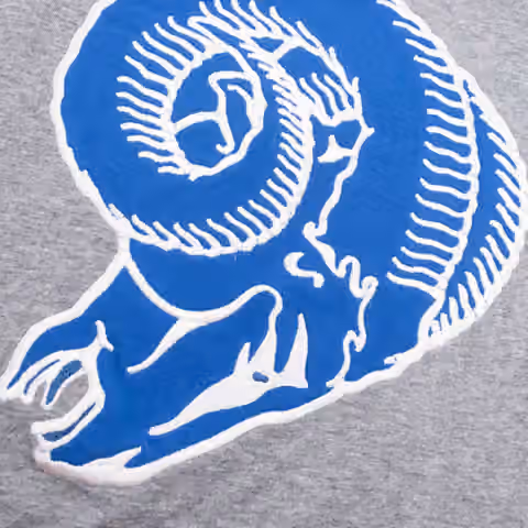 Los Angeles Rams Mitchell & Ness Color Blocked NFL Throwback T-Shirt view 2