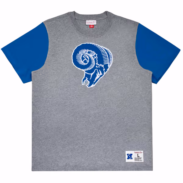 Los Angeles Rams Mitchell & Ness Color Blocked NFL Throwback T-Shirt view 1
