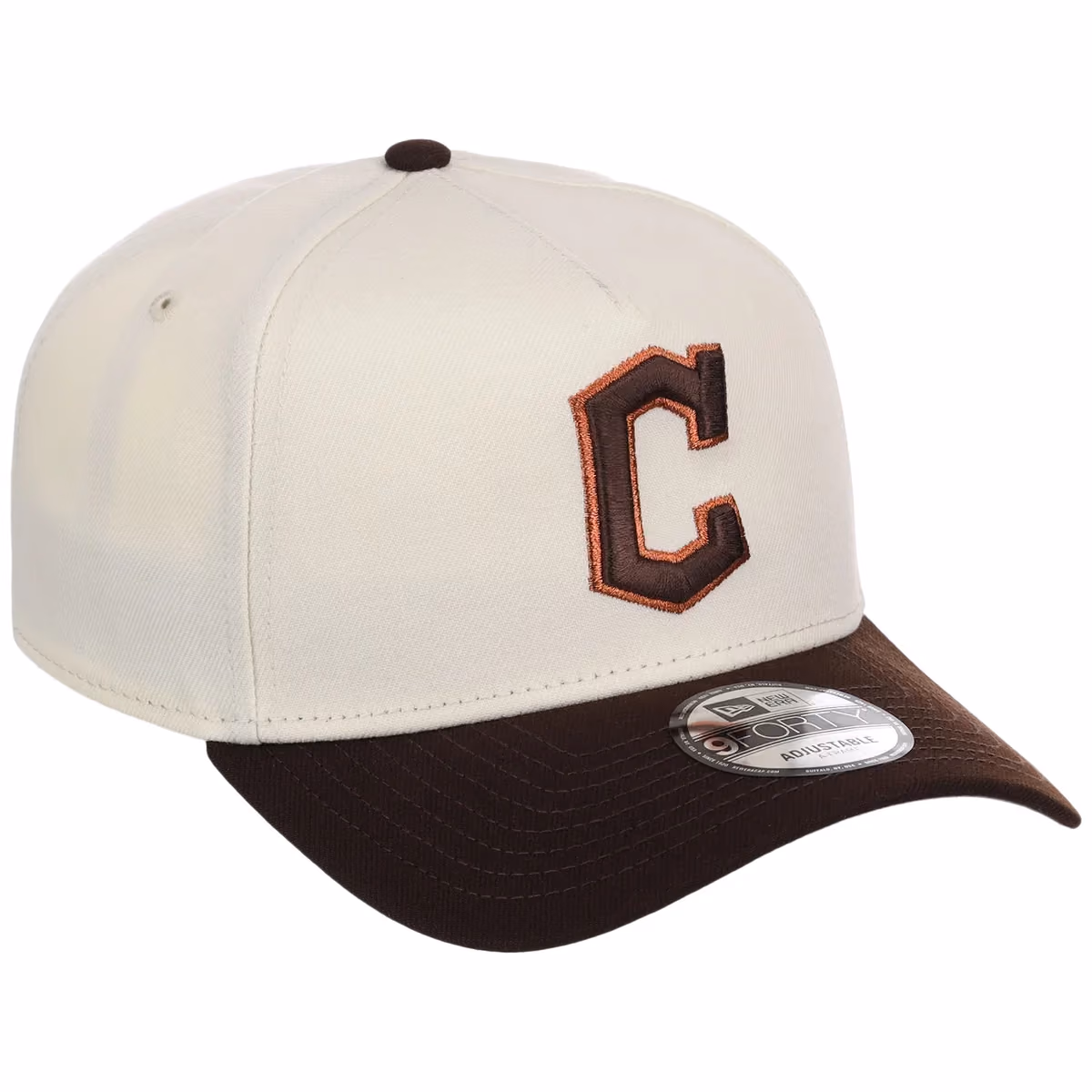 Cleveland Guardians MLB Chrome x Burnt Wood FASHION CORE New Era 9FORTY A-Frame front view