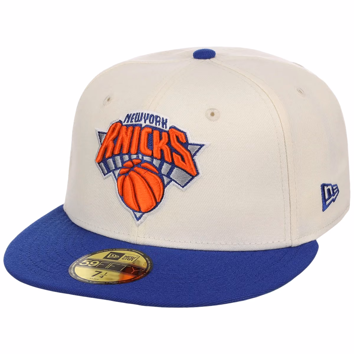 New York Knicks NBA Chrome OTC New Era 59FIFTY (Chrome/Royal) detail view
