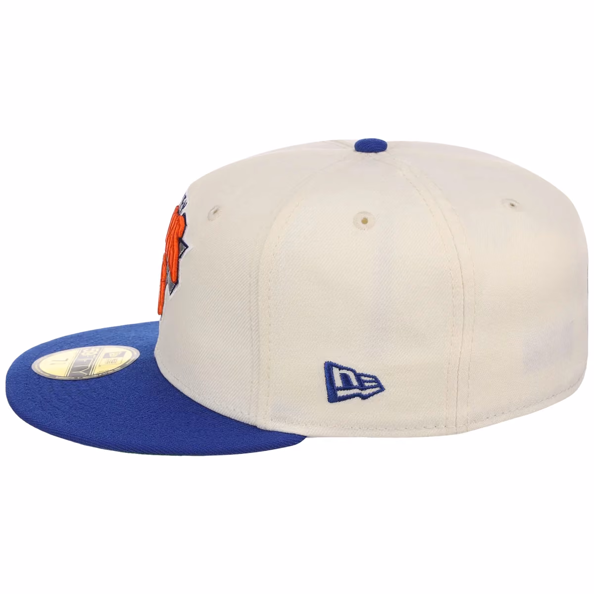 New York Knicks NBA Chrome OTC New Era 59FIFTY (Chrome/Royal) detail view