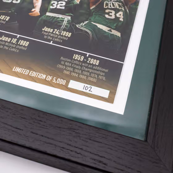 Boston Celtics Vintage Timeline Bronze Coin NBA Photo Frame view 3