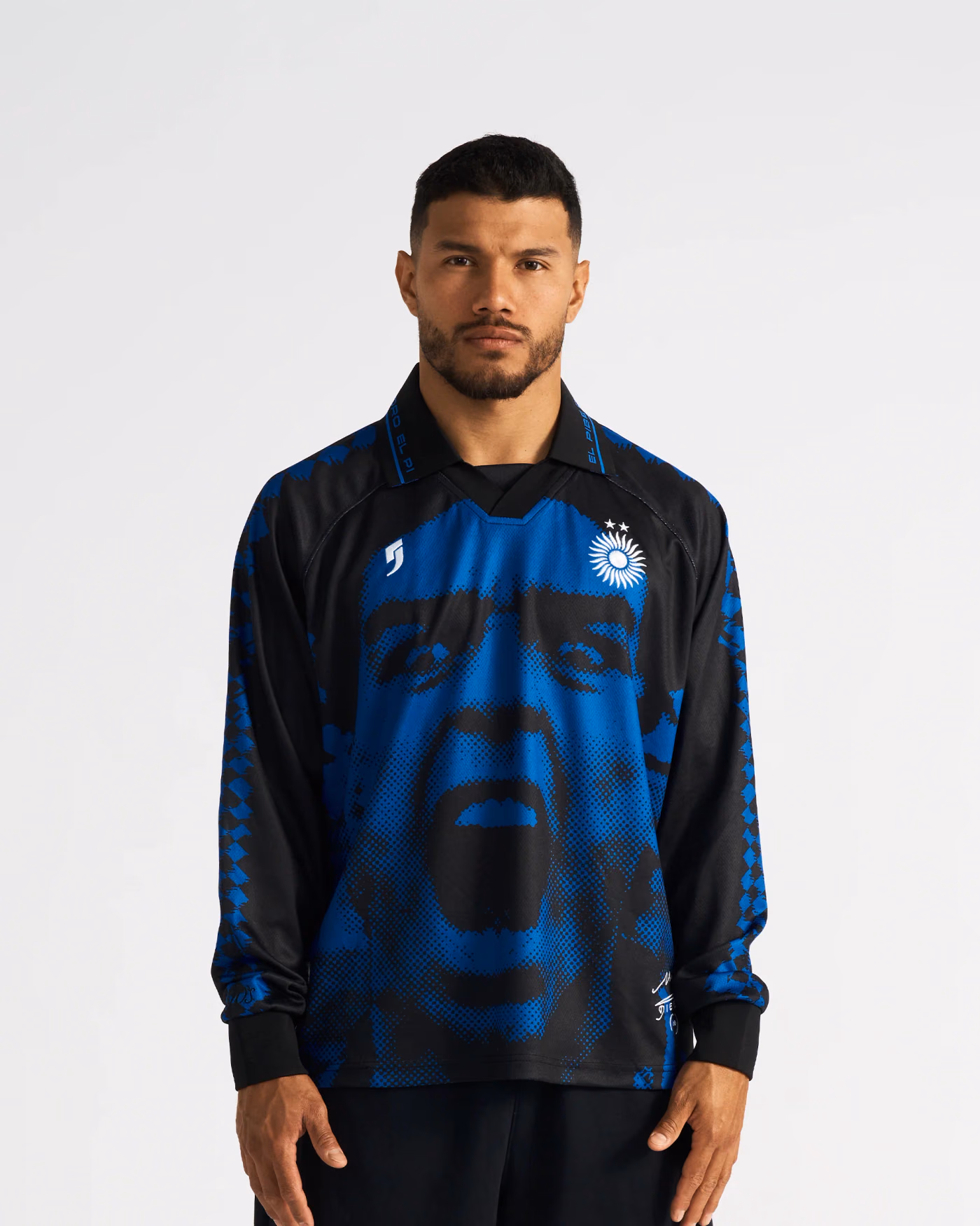 Jersevo Custom Personalized Maradona® "The Scream" Longsleeve Polo front view