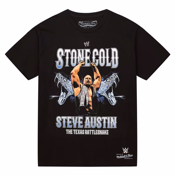 Stone Cold Steve Austin Rattlesnake WWE Legend T-Shirt Black view 1
