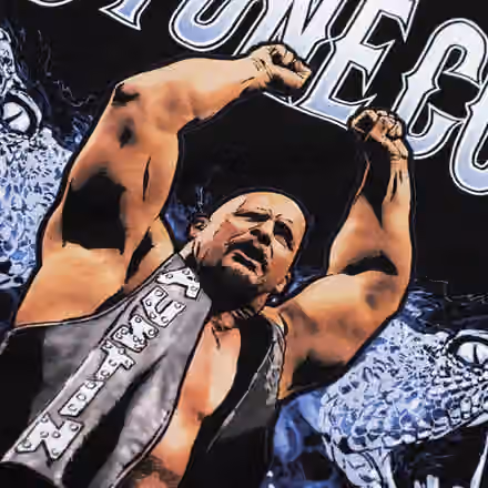 Stone Cold Steve Austin Rattlesnake WWE Legend T-Shirt Black view 4