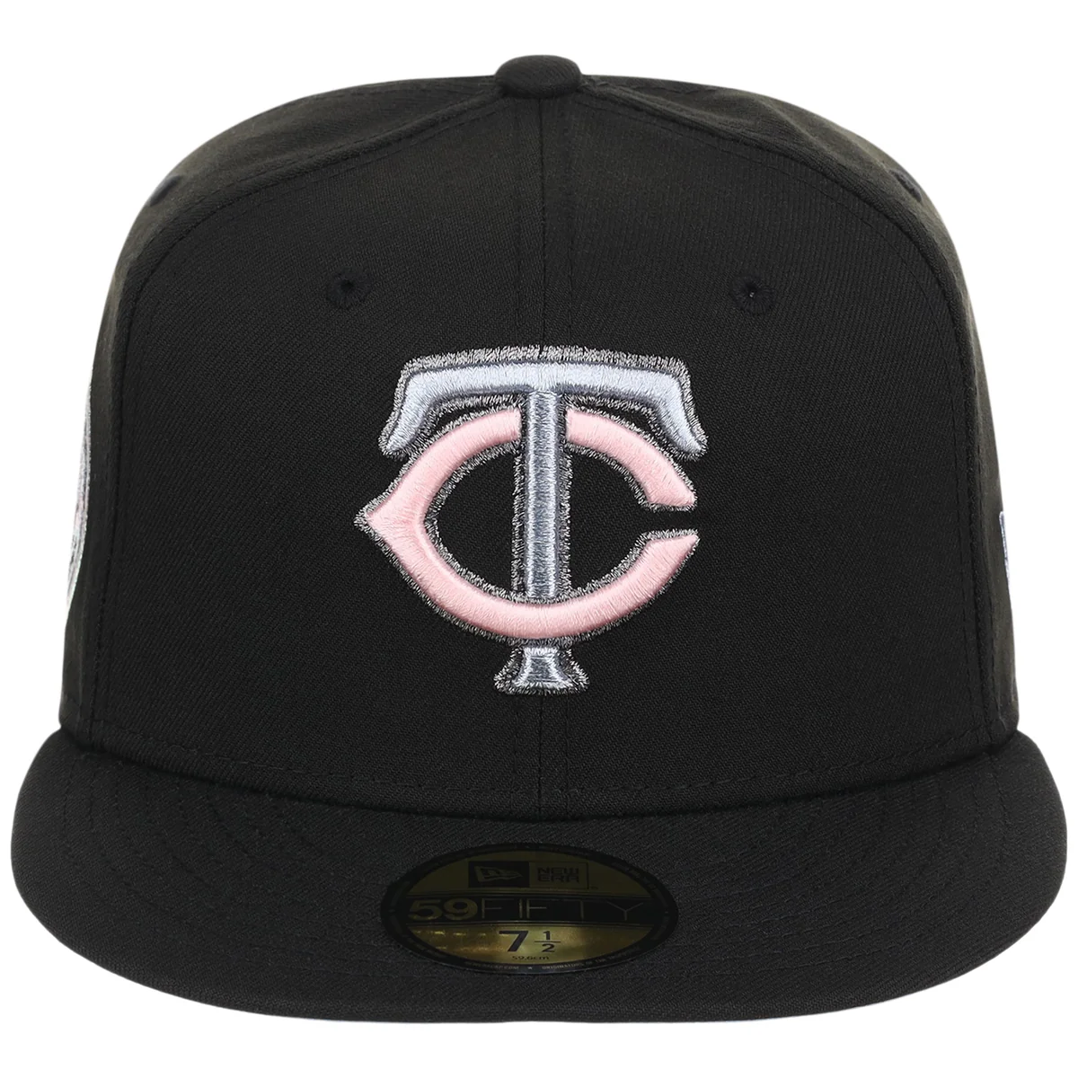 Minnesota Twins MLB Pewter Skies New Era 59FIFTY detail view