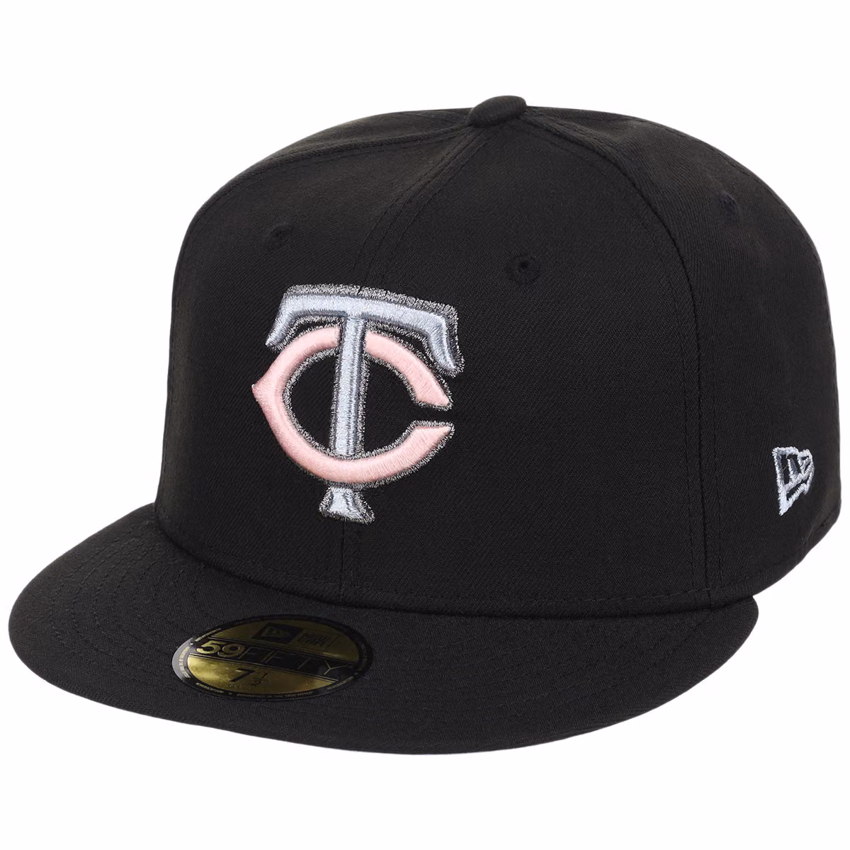Minnesota Twins MLB Pewter Skies New Era 59FIFTY detail view