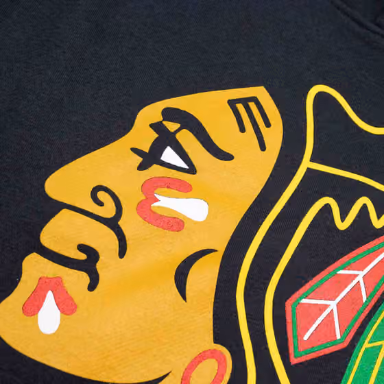 Chicago Blackhawks Primary Logo NHL Hoodie Black view 3