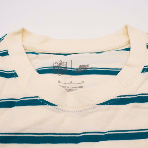 Miami Dolphins Rewind Striped Club NFL T-Shirt view 4