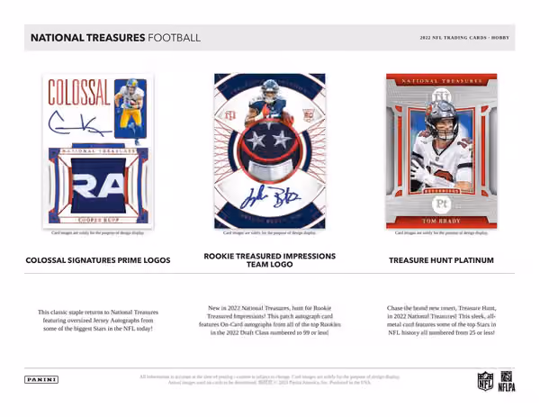 2022 Panini National Treasures Football Hobby Box NFL view 4