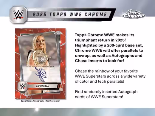 2025 Topps Chrome WWE Wrestling Blaster Box view 2