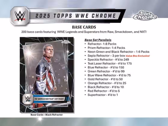 2025 Topps Chrome WWE Wrestling Blaster Box view 3