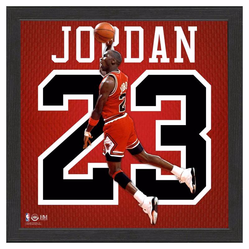 Michael Jordan #23 Chicago Bulls Impact Jersey Framed NBA Photo view 1