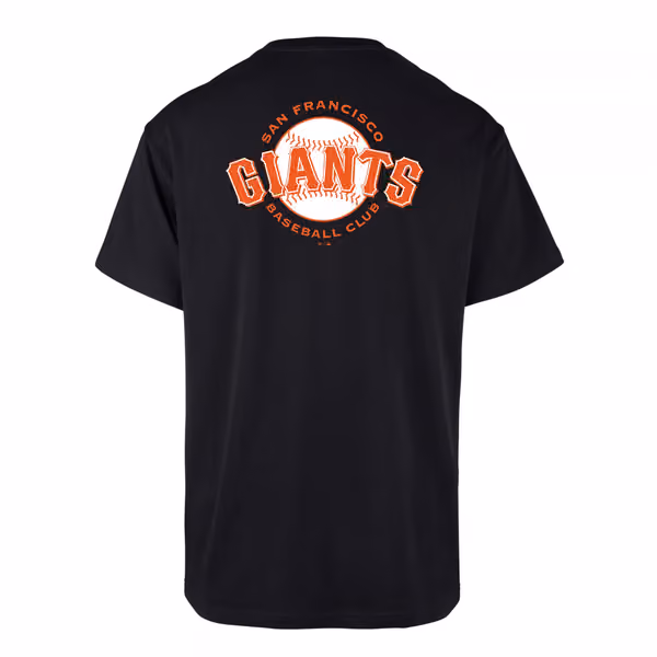 San Francisco Giants Alternate Logo Backer '47 Echo MLB T-Shirt Black view 1