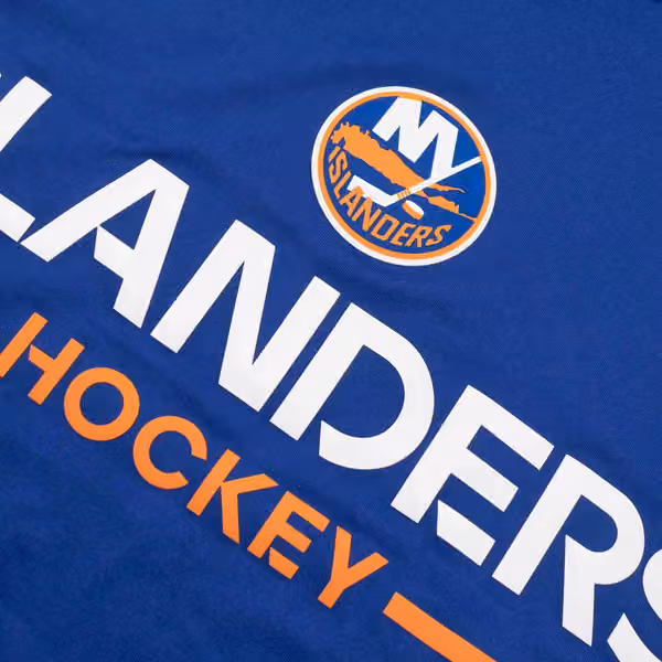 New York Islanders Sabres 2025/26 Authentic Pro Rink Tech NHL T-Shirt Blue view 3