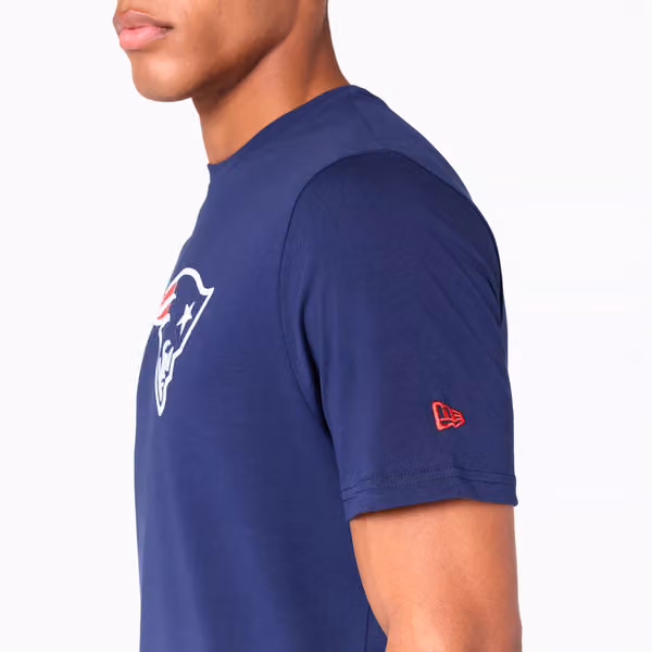 New England Patriots Team Logo New Era NFL T-Shirt Navy view 3