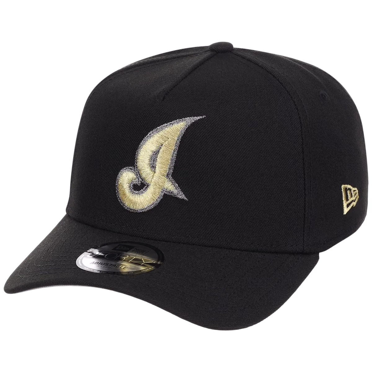 Cleveland Guardians MLB Black x Gold FASHION CORE New Era 9FORTY A-Frame detail view