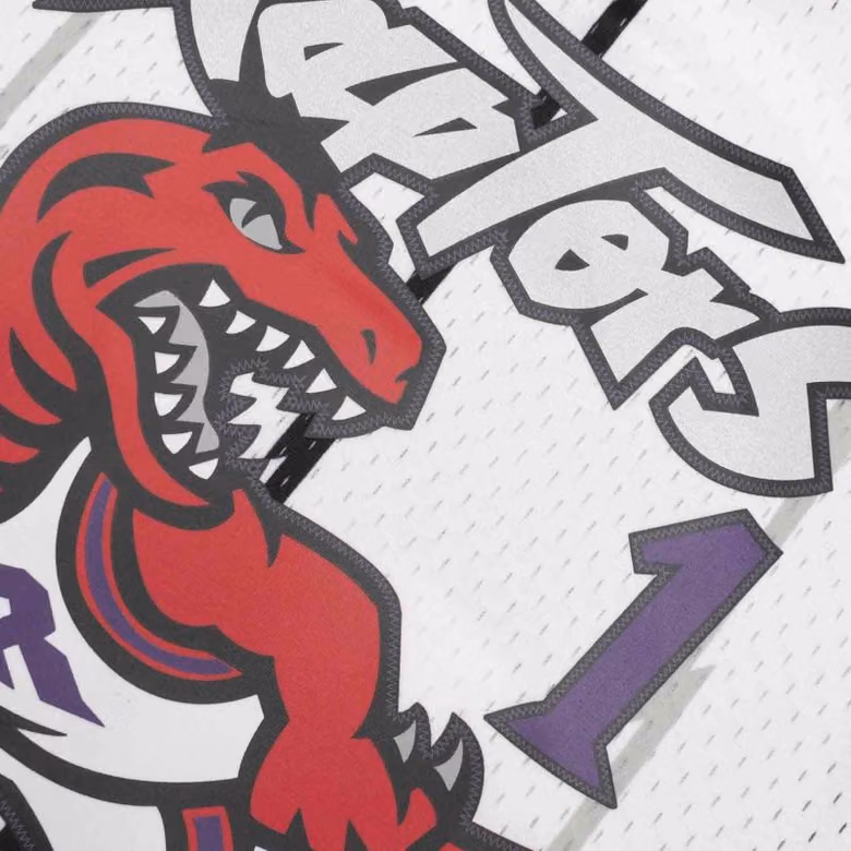 Tracy McGrady #1 Toronto Raptors 1998-99 Mitchell & Ness Swingman NBA Jersey White view 5