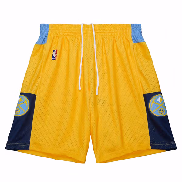 Denver Nuggets 2017-18 Swingman NBA Shorts Yellow view 1