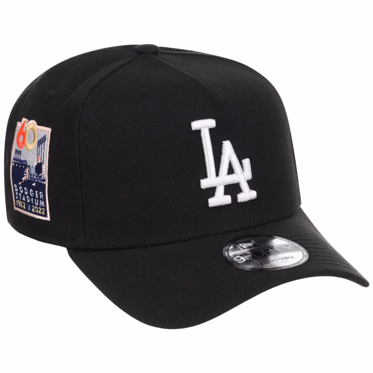 Los Angeles Dodgers MLB Black Dome New Era 9FORTY A-Frame front view